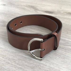 Coach Brown Leather Grom Belt